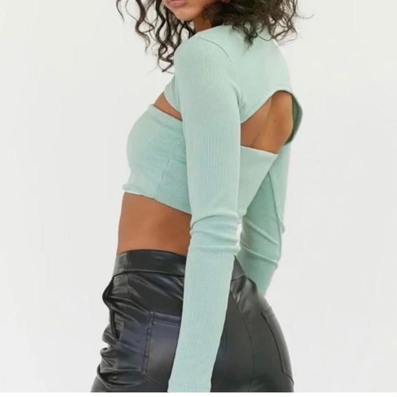 PRINCESS Polly nwt arti long sleeve shirt topper green ribbed size 12 nwt - Picture 1 of 6